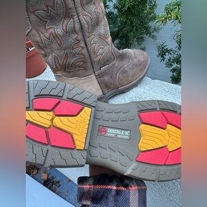 Double H Brown Leather Boots